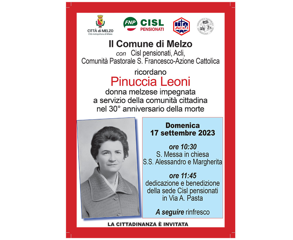 Melzo ricorda Pinuccia Leoni